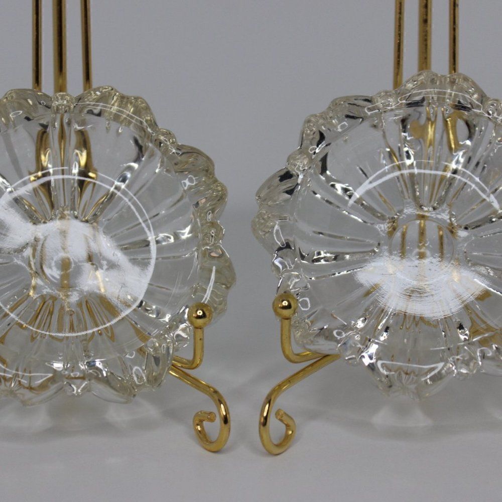 Vintage Glass Ashtray Round Shape/Trinket Holder/Trinkets Bundle of 2 - Picture 4 of 8